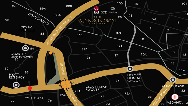 Navraj The Kingstown Heights Gurgaon map