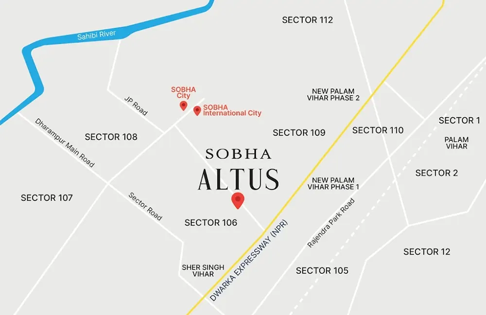 Sobha Altus Map