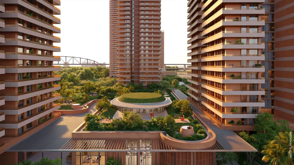 aerial view of Max Estate 361 township spread across 18 acres in Sector 36A Gurugram